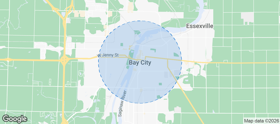 City of Bay City Airbnb map